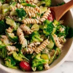Colorful Broccoli Pasta Salad Bowl