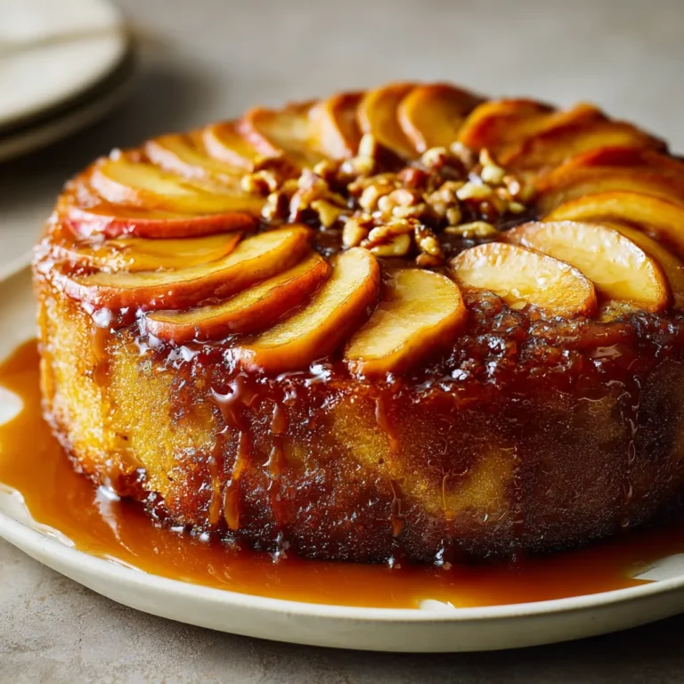 Caramel Apple Upside-Down Cake - A Festive Fall Dessert