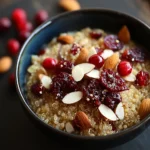Cranberry Almond Breakfast Quinoa - Healthy Morning Bowl