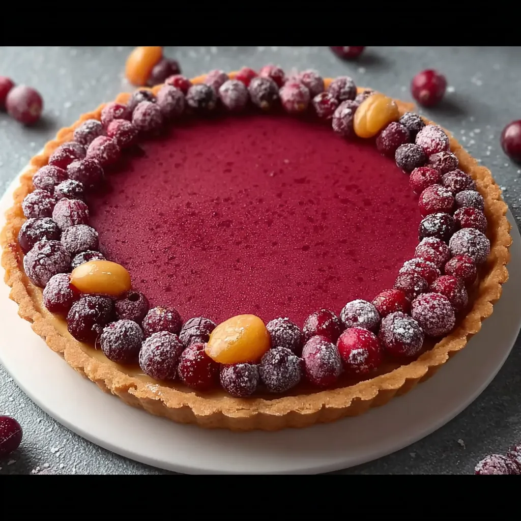 Cranberry-Orange Curd Tart