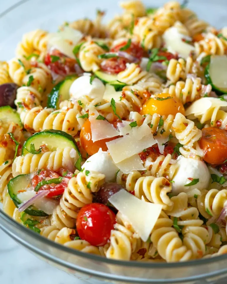 Vibrant Easy Pasta Salad Ready for Serving