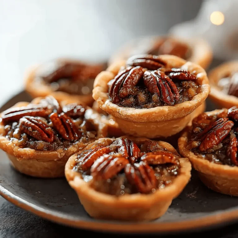Mini Pecan Pies on a Festive Table