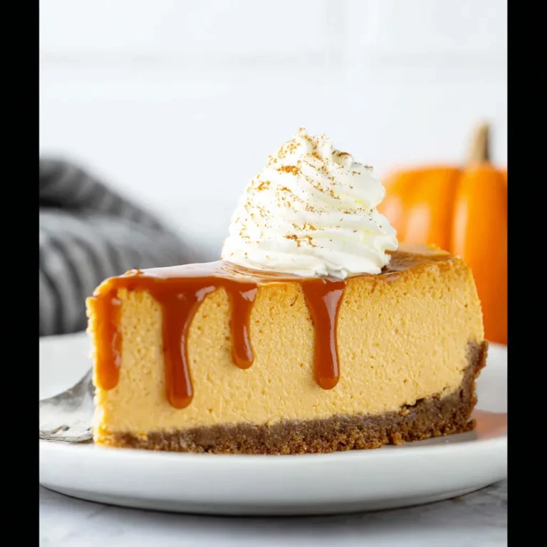 Creamy Pumpkin Cheesecake Slice
