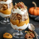Pumpkin Spice Granola Parfait Close-Up