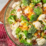 Crunchy Salad with Broccoli and Cauliflower