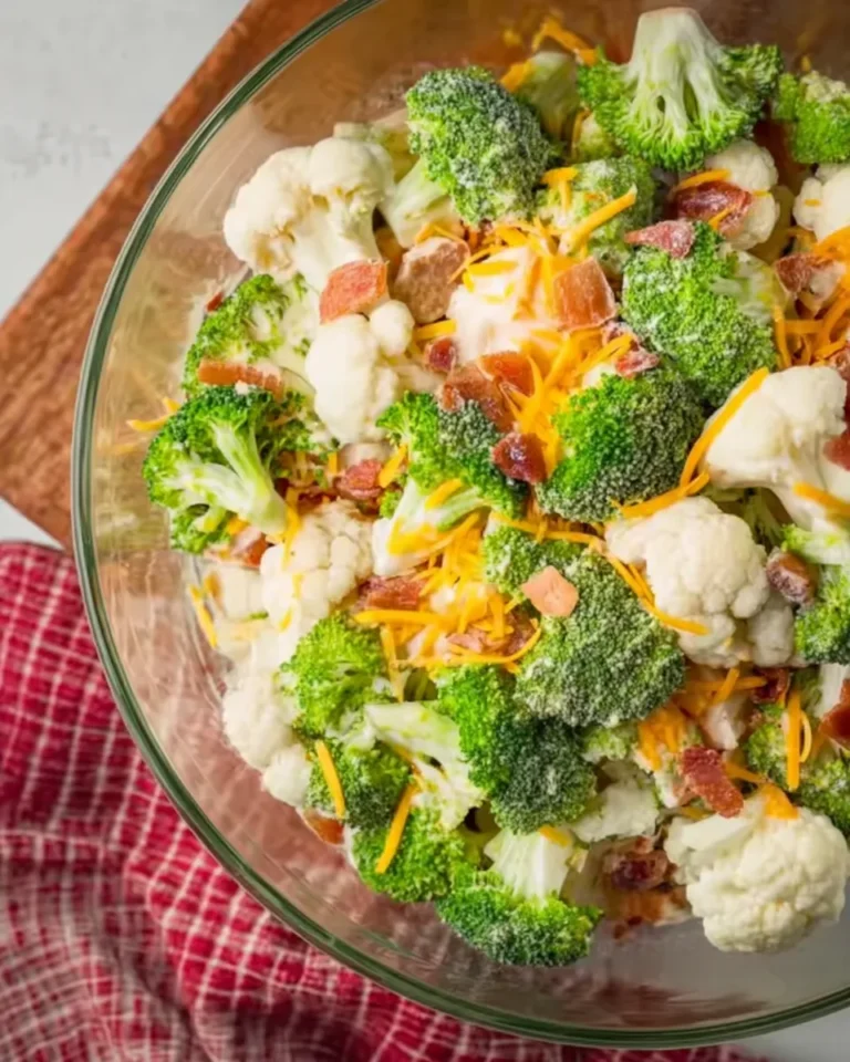Crunchy Salad with Broccoli and Cauliflower