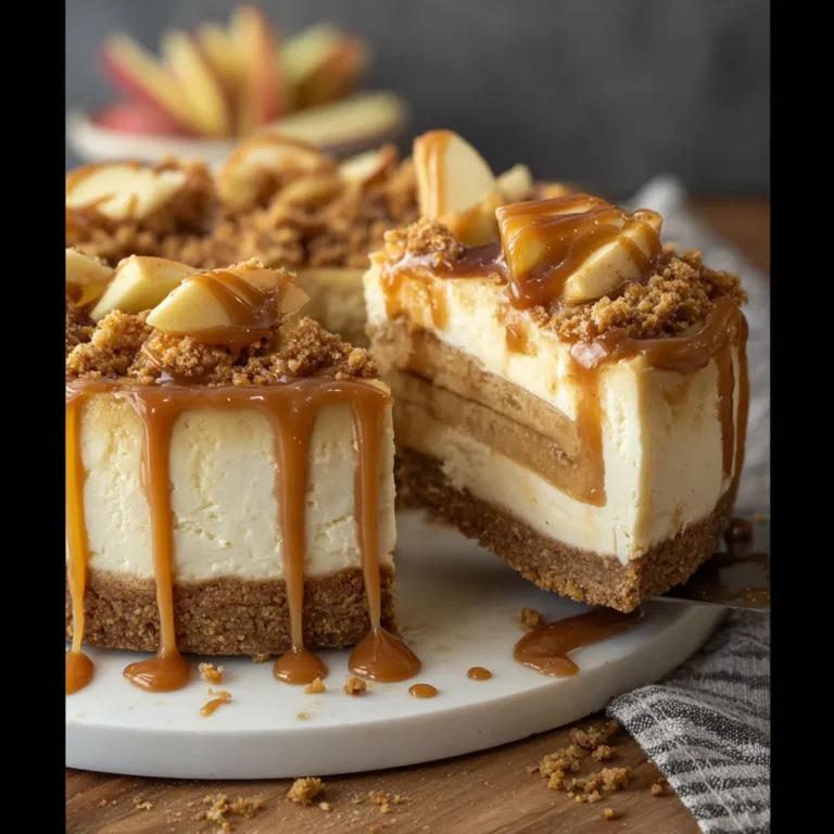 Salted Caramel Apple Pie Cheesecake, Delicious Dessert