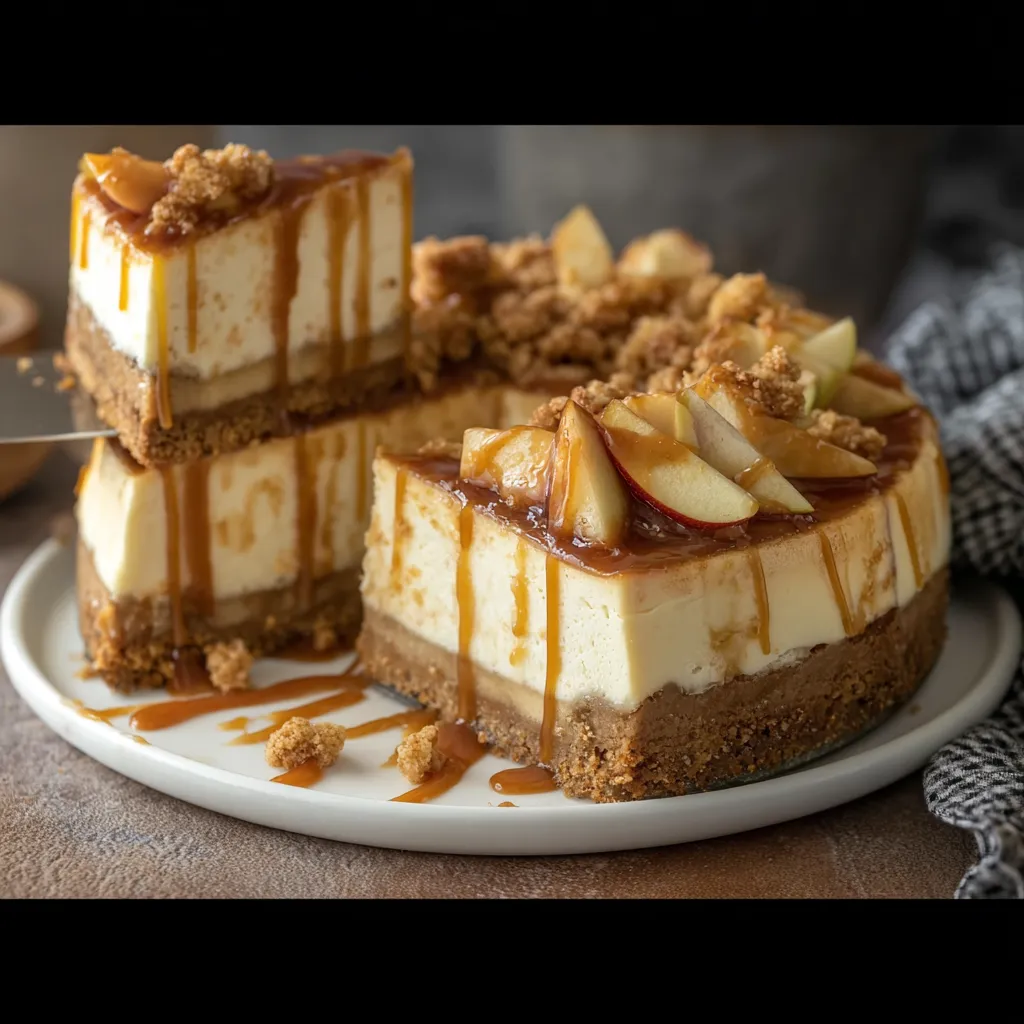 Salted Caramel Apple Pie Cheesecake Recipe