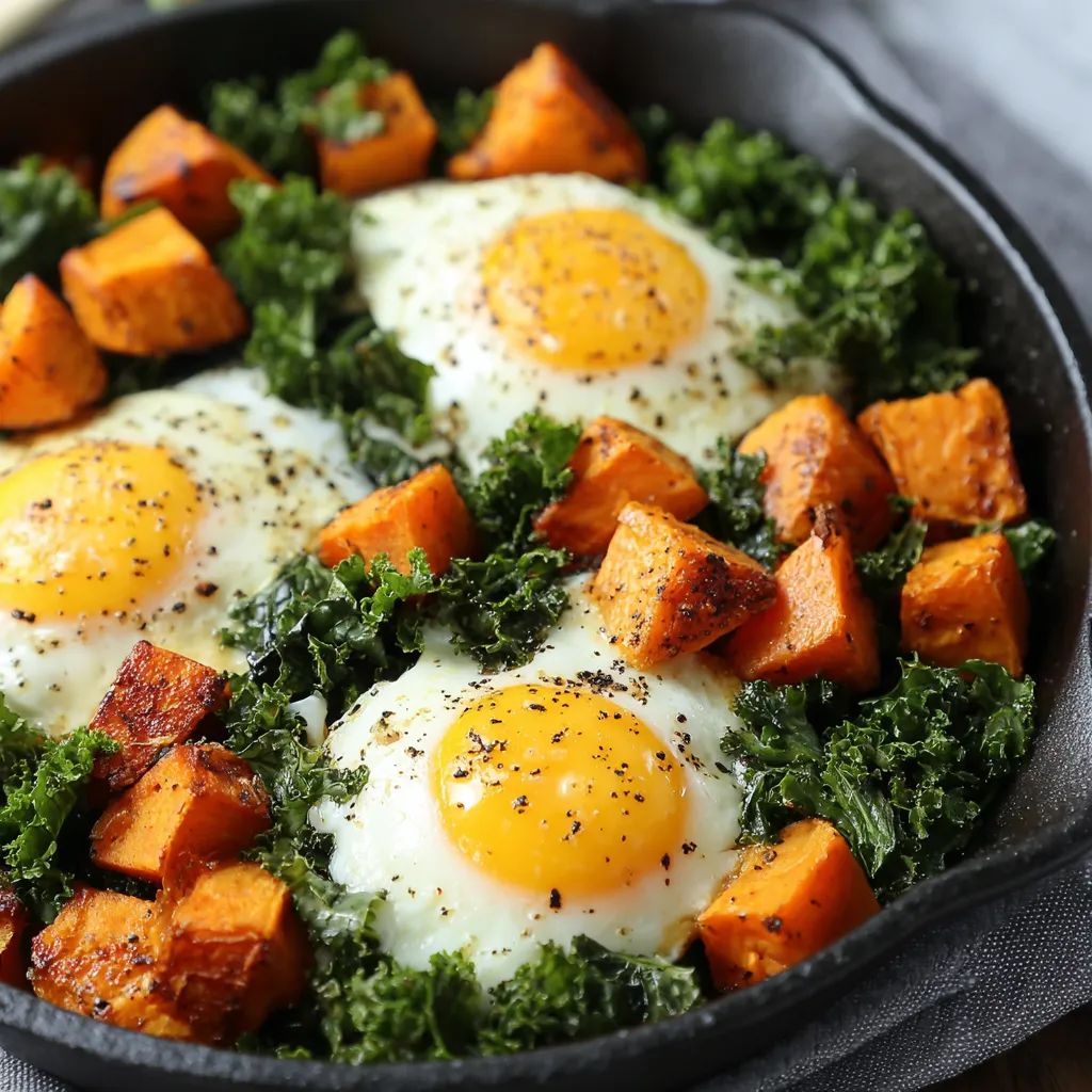Sweet Potato and Kale Breakfast Skillet