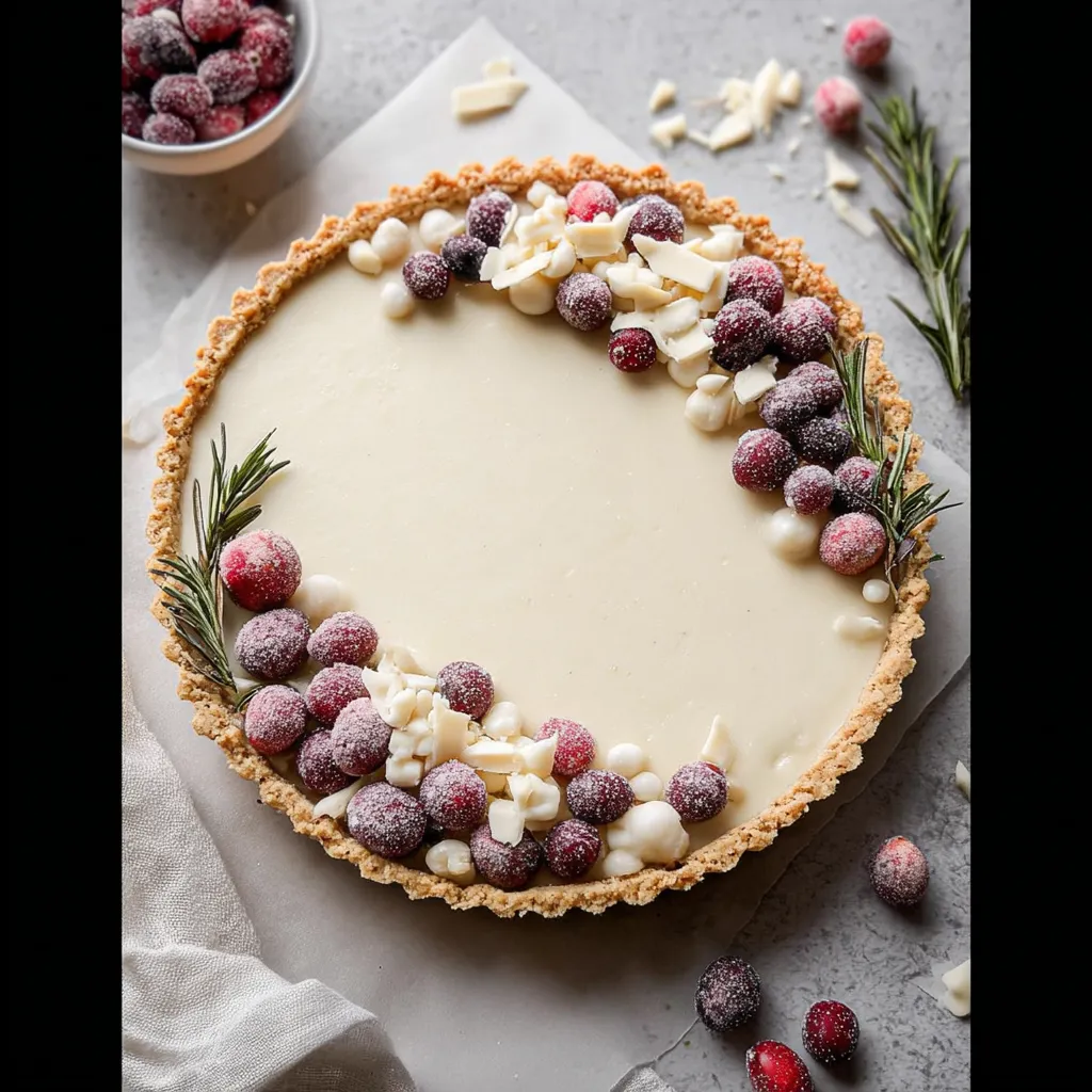 White Chocolate Cranberry Tart - Delight Fuel